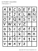 Alphabet Squares Template