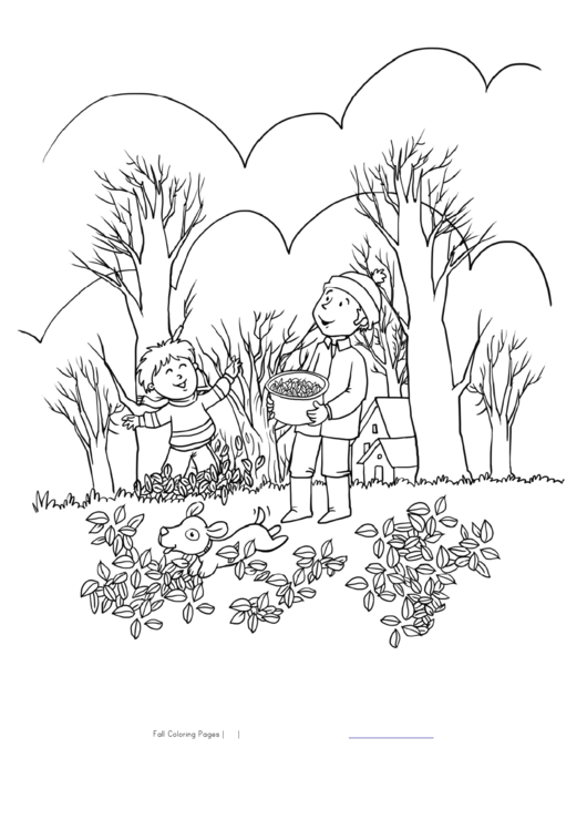 Fall Coloring Sheet printable pdf download
