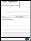Form 607 - Application For Extension Of Time - 1999