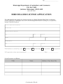 Bird Dealers License Application Form