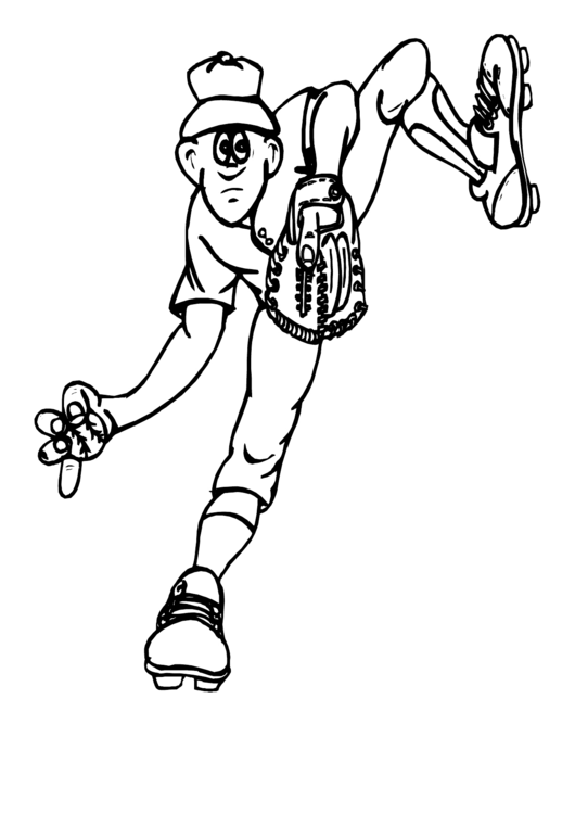 Baseball Coloring Sheet Printable pdf