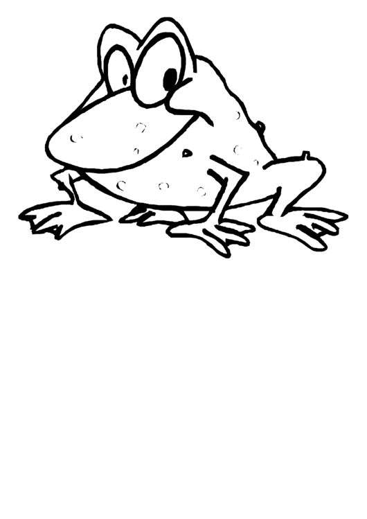 Frog Coloring Sheet Printable pdf