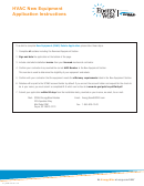 Hvac New Equipment Application Instructions Sheet