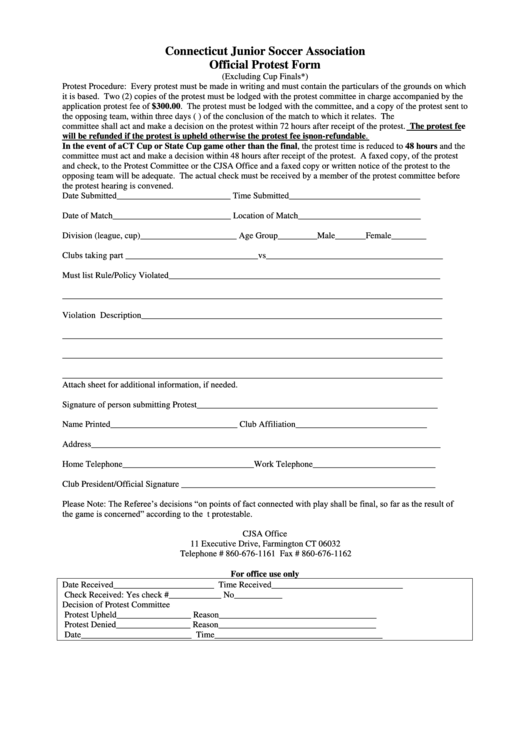 Top Notice Of Protest Form Templates Free To Download In PDF Format