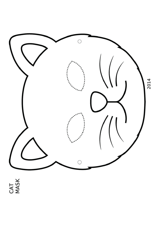 Cat Mask Sheet Printable pdf