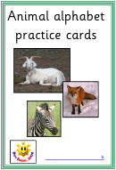 Animal Alphabet Practice Cards Sheet
