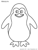 Large Penguin Coloring Sheet