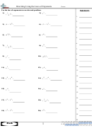 Rewriting Using The Laws Of Exponents Worksheet With Answer Key