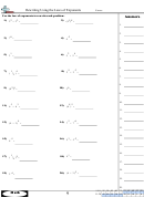 Rewriting Using The Laws Of Exponents Worksheet