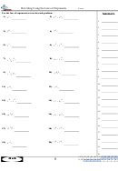 Rewriting Using The Laws Of Exponents Worksheet