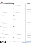 Rewriting Using The Laws Of Exponents Worksheet