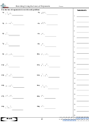 Rewriting Using The Laws Of Exponents Worksheet