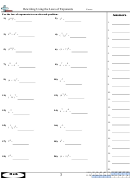 Rewriting Using The Laws Of Exponents Worksheet