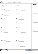 Rewriting Using The Laws Of Exponents Worksheet