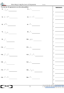 Rewriting Using The Laws Of Exponents Worksheet