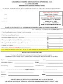 Net Profit License Fee Return Form - Caldwell County - 2014