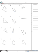 Using Pythagorean Theorem Worksheet