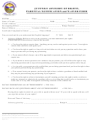 Juvenile Advisory Of Rights, Parental Notification And Waiver Form - Montana Department Of Justice