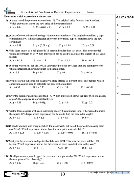 percent-word-problems-as-decimal-expressions-worksheet-printable-pdf