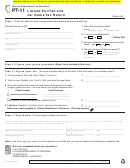 Form Pt-11 - Limited Pull Tab And Jar Game Tax Return - 2001