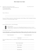 Filer Contact Cover Letter