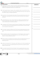 Expressing Equations Worksheet With Answer Key