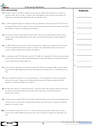 Expressing Equations Worksheet With Answer Key