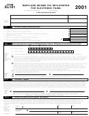 Form El101 - Maryland Income Tax Declaration For Electronic Filing - 2001