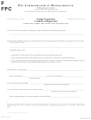 Form F Fpc - Foreign Corporation Certificate Of Registration