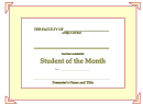 Student Of The Month 3 Template
