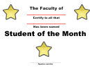 Student Of The Month Template