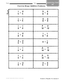 Fraction Bingo Addition Problems Template