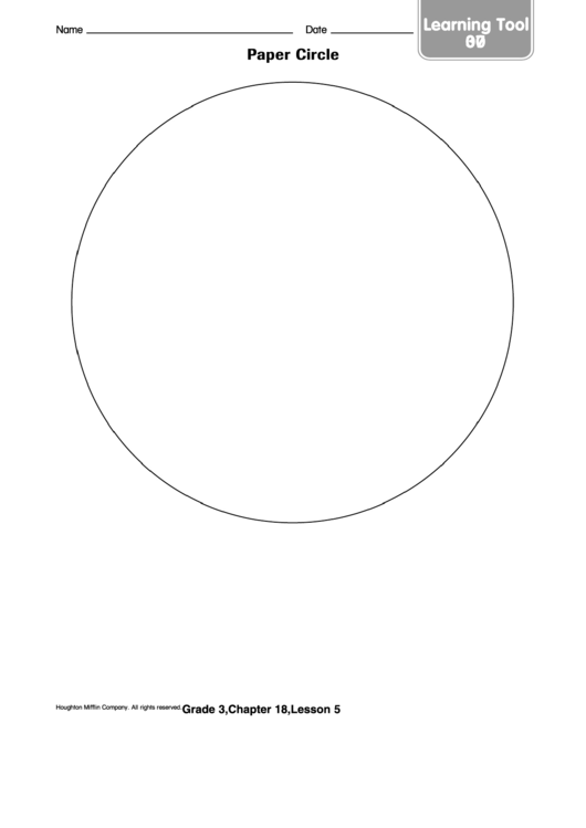 Paper Circle Template Printable pdf