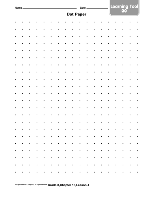 Dot Paper Template Printable pdf