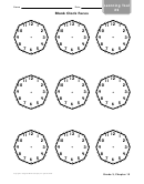 Blank Clock Faces Worksheet Template