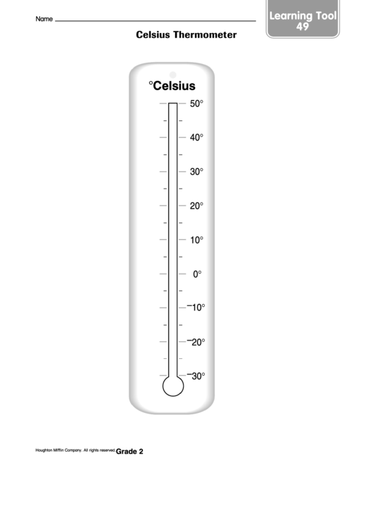 Celsius Thermometer Template