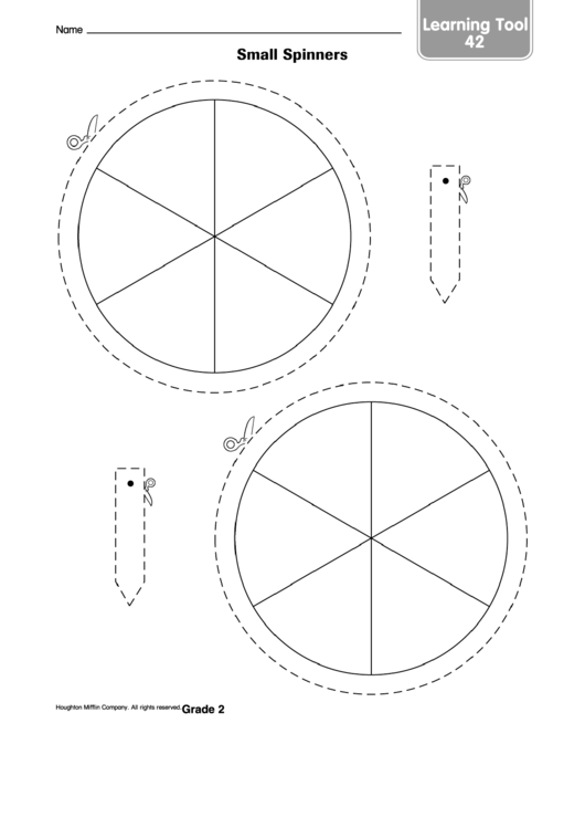 Learning Tool - Small Spinners Template Printable pdf