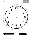 Learning Tool - Clock Face With Handsb Template