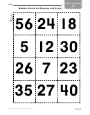 Number Cards For Regroup And Score Worksheet