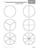 Learning Tool - Fraction Circles Template