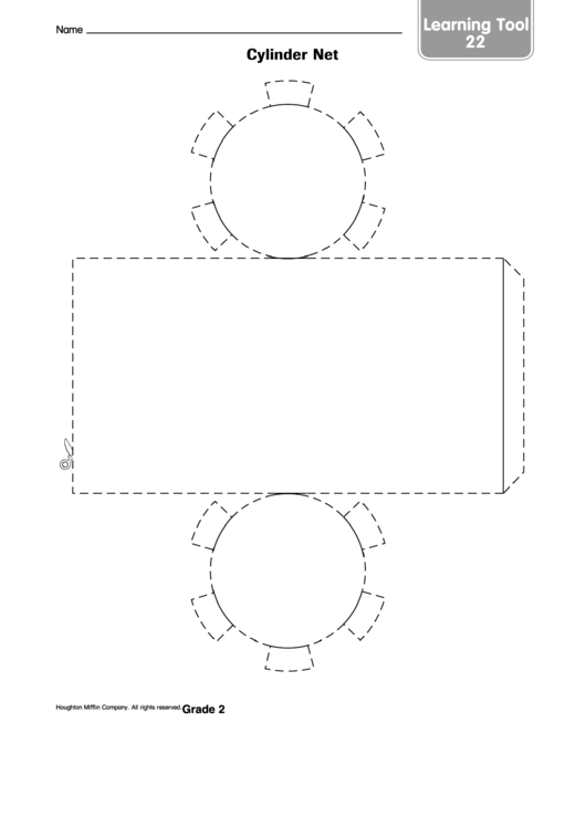 Learning Tool - Cylinder Net Template Printable pdf