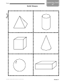 Learning Tool - Solid Shapes Template