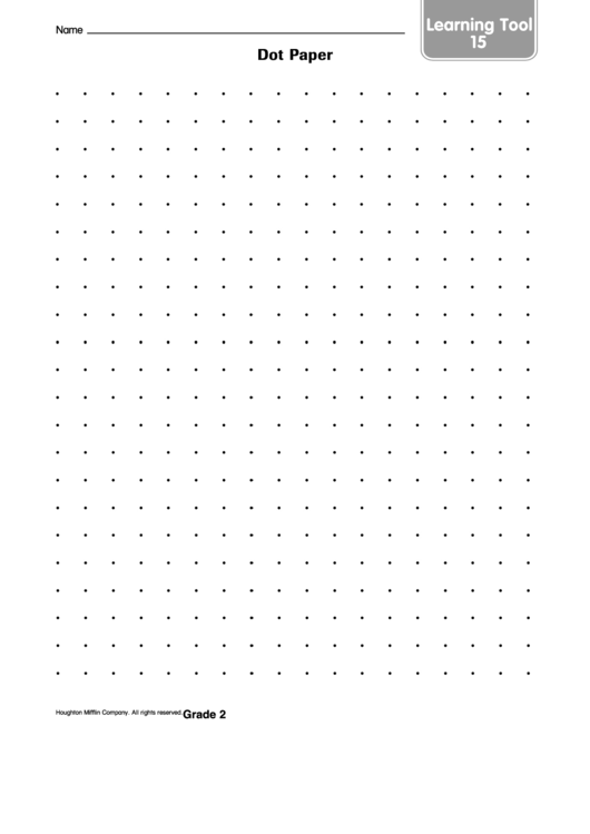 Learning Tool - Dot Paper Template Printable pdf