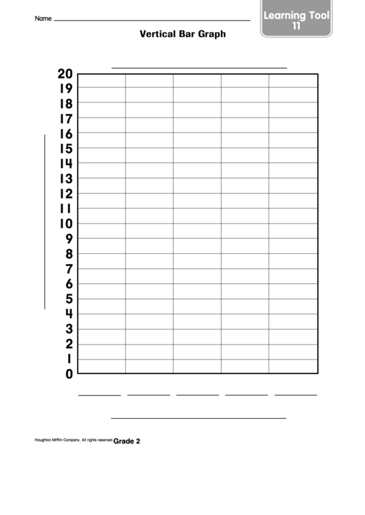 Learning Tool - Vertical Bar Graph Template Printable pdf