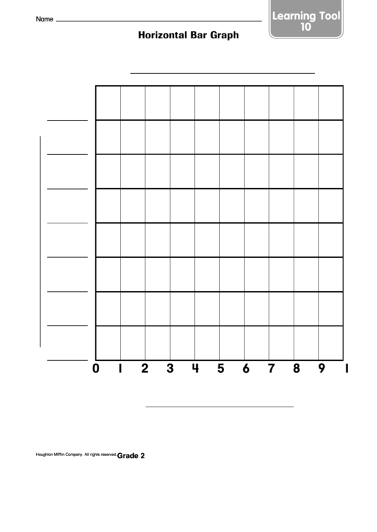 Learning Tool - Horizontal Bar Graph Template Printable pdf