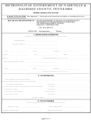 Bidder/vendor Application Form - Metro Government Of Nashville & Davidson County