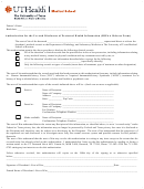 Hipaa Form - Authorization For The Use And Disclosure Of Protected Health Information - Medical School