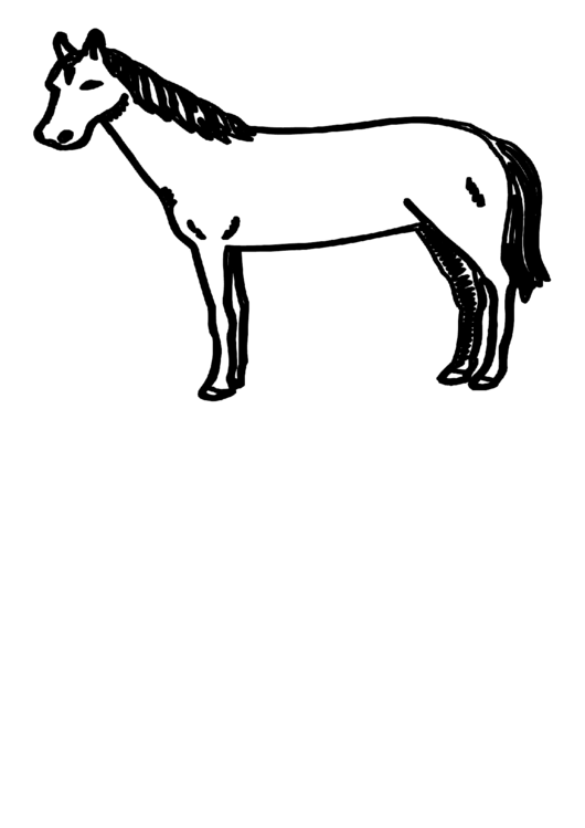 Horse Coloring Sheet Printable pdf