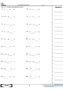 Creating Equations Worksheet Printable pdf