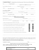 Complaint Report Form